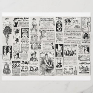 Papier Quack Medicine Ads Victorian Arrière - plan Paper