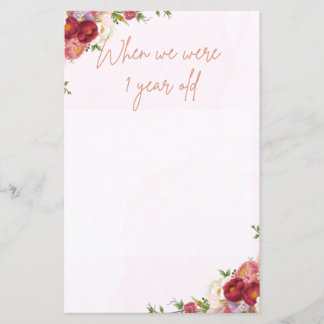 Papier Quand nous étions des numéros de table d'âge