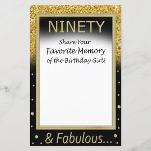 Papier Quatre-vingt-dix Mémoire préférée de la fille d'an