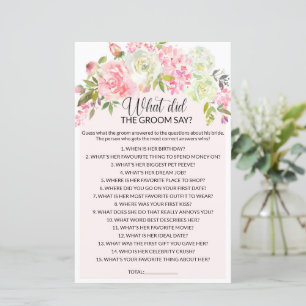 Papier Quel est le jeu de la douche de mariée que le mari