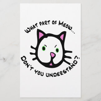 Papier Quelle partie de Meow...