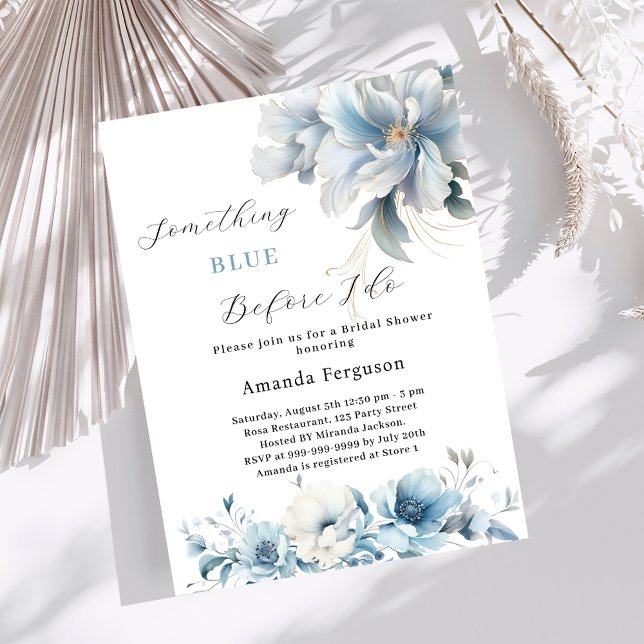 Papier Quelque chose de bleu avant de faire floral nuptia (Créateur téléchargé)