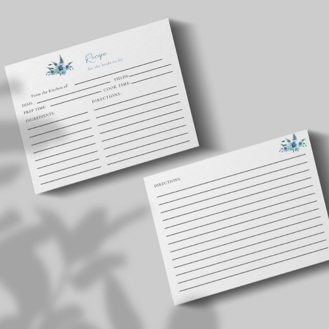 Papier Quelque chose de bleu Fête des mariées Recette Flo (Créateur téléchargé)