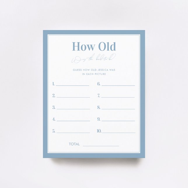 Papier Quelque Chose De Bleu Quel Âge Était Le Jeu De Mar (Créateur téléchargé)