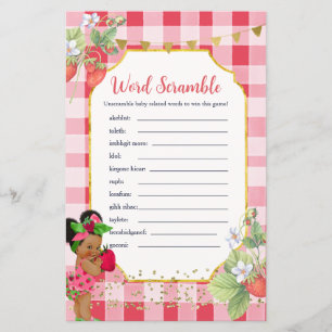 Papier Quelqu'un Berry Sweet Strawberry Word Scramble Jeu