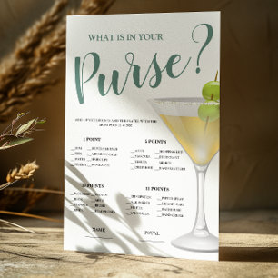 Papier Qu'est-ce que dans Purse Elegant Bridal Game Invit