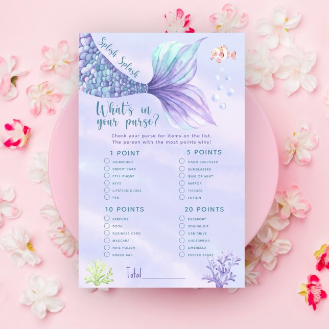 Papier Queue de sirène Whats dans votre baby shower à sac (Créateur téléchargé)