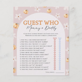 Papier Qui connaît Citrouille Automne & Baby shower Daisy