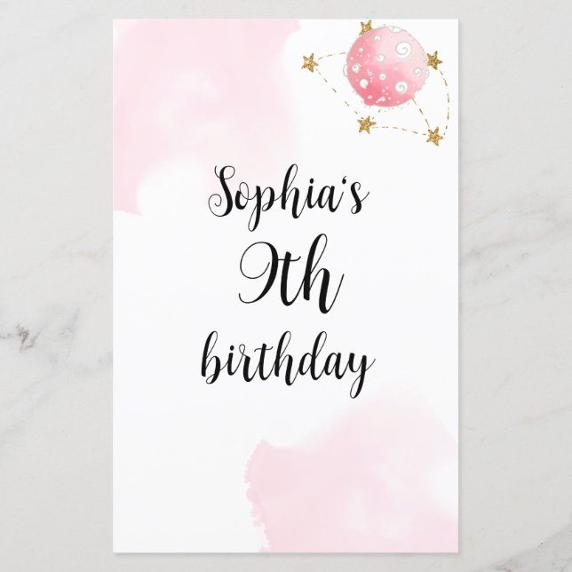 Papier Qui Connaît La Fille Anniversaire Meilleur Jeu - E (Dos)