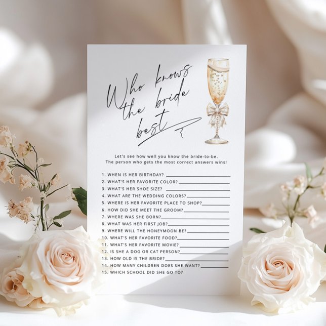 Papier Qui connaît la mariée meilleur jeu Pearls and Pros (Créateur téléchargé)