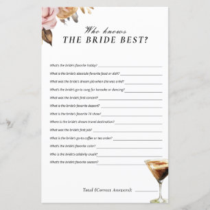 Papier Qui connaît la mariée meilleure Fête des mariées d