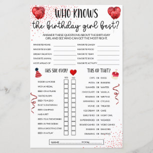 Papier Qui Connaît L'Anniversaire Fille Meilleurs Jeux - 