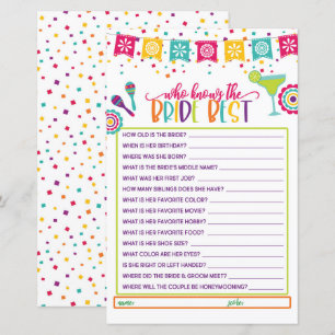 Papier Qui connaît le mieux la mariée - Fiesta WH