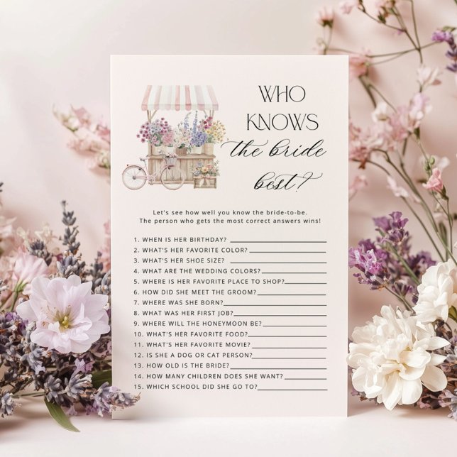 Papier Qui connaît le mieux la mariée hors du marché jeu (Créateur téléchargé)