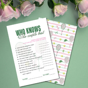 Papier Qui connaît le mieux le couple Jeu de Baby Shower 