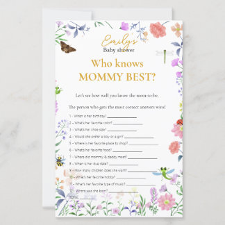 Papier Qui connaît le mieux maman ? Jeu de baby shower
