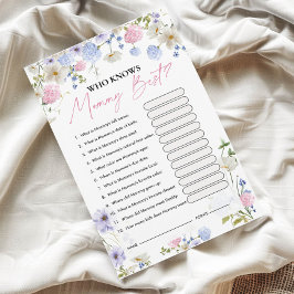 Papier Qui connaît maman le mieux | Jeu baby shower