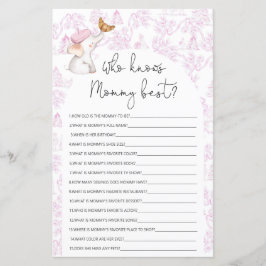 Papier Qui connaît maman meilleur Baby shower de Toile Je