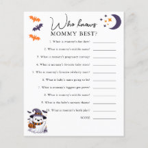 Qui connaît maman meilleur Baby shower Halloween j