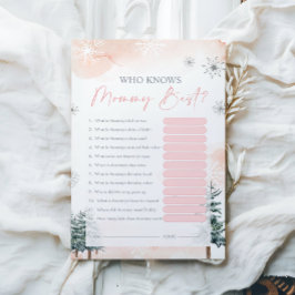 Papier Qui connaît maman meilleur Baby shower jeu