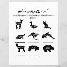 Qui est ma maman ? Baby shower jeu avec réponses