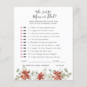 Papier Qui L'A Dit   Jeu Baby shower