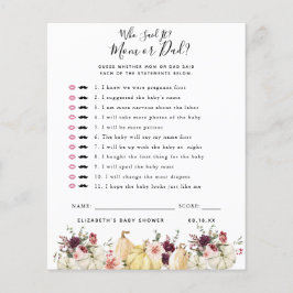 Papier Qui L'A Dit | Jeu Baby shower