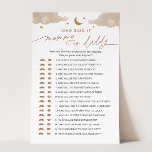Papier Qui l'a dit maman ou papa bébé jeu Twinkle Star