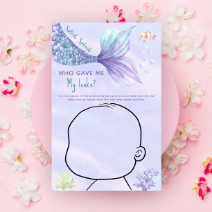 Papier Qui m'a donné mes regards ? Jeu de baby shower océ