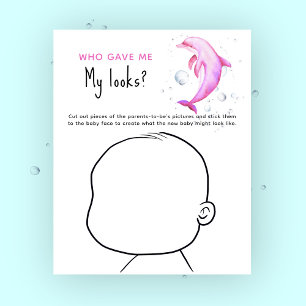 Papier Qui m'a donné Mes regards ? jeu de baby shower pou