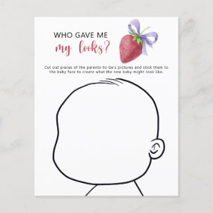 Papier Qui m'a donné mon apparence - Baby shower Berry