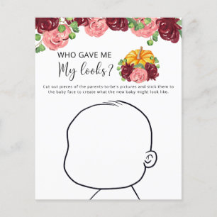 Papier Qui m'a donné mon apparence jeu de baby shower