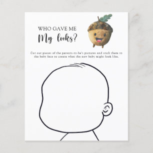 Papier Qui m'a donné mon apparence jeu de baby shower