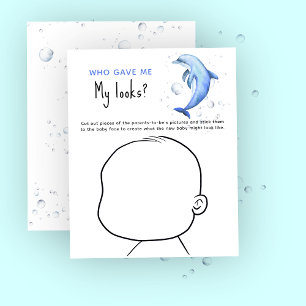 Papier Qui m'a donné mon apparence ? jeu de baby shower b