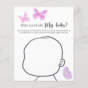 Papier Qui m'a donné mon look baby shower jeu