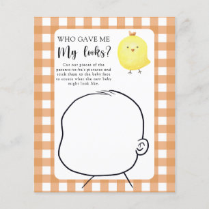 Papier Qui m'a donné mon look baby shower jeu