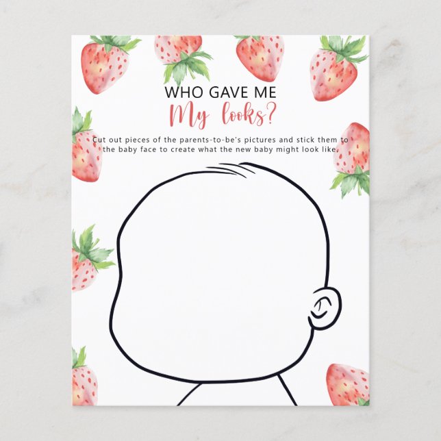 Papier Qui m'a donné mon look baby shower jeu (Devant)