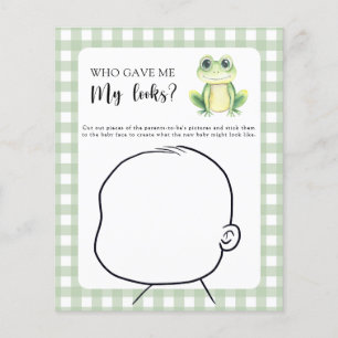 Papier Qui m'a donné mon look Frog baby shower jeu