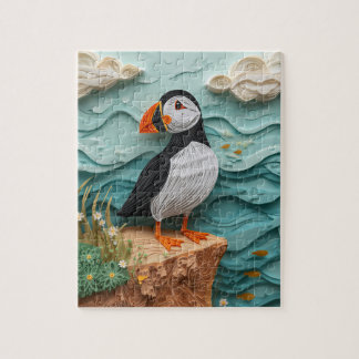 Papier-Quilling des Atlantik-Papageitauchers
