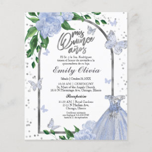 Papier Quinceanera Butterflys Espagne Budget Invitation