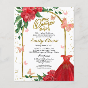 Papier Quinceanera Butterflys Espagne Budget Invitation
