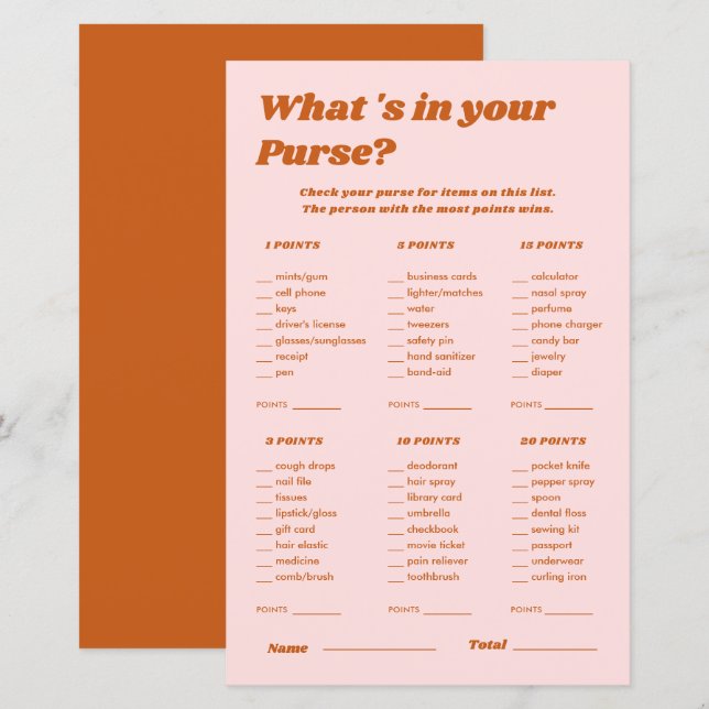 Papier Quoi de neuf dans votre sac Disco Fête des mariées (Devant / Derrière)