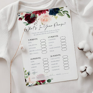 Papier Qu'y a-t-il dans votre jeu de Baby shower de poche