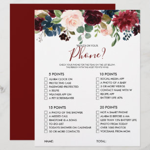 Papier Qu'y a-t-il sur votre Phone Floral Fête des mariée