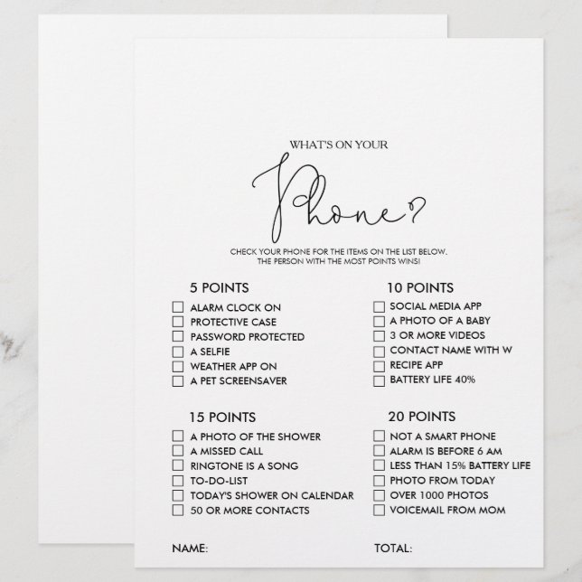 Papier Qu'y a-t-il sur votre téléphone Rustic Fête des ma (Devant / Derrière)