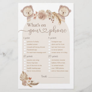 Papier Qu'y a-t-il sur votre téléphone Twins Bear Baby sh