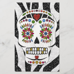 Papier RAB Rockabilly Sugar Skull on Zebra