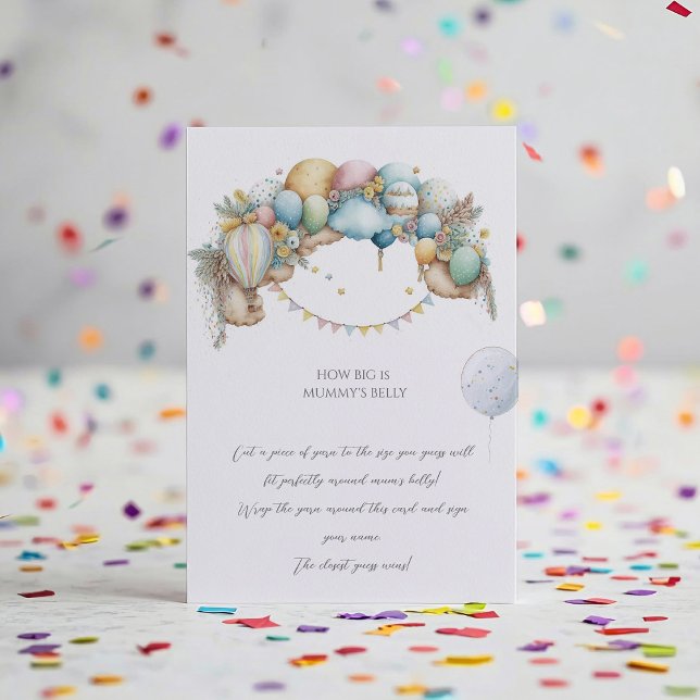 Papier Rainbow Air Balloon Baby shower de devis jeu (Créateur téléchargé)