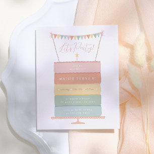 Papier Rainbow Layer Cake Budget Anniversaire