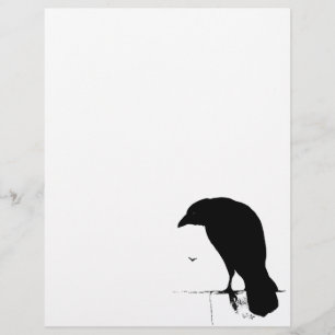 Papier Raven Silhouette - Goth Ravens et Crows Vintages